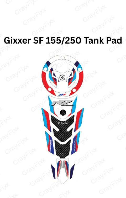 Gixxer SF Half Tank Pad | Half Tank Pad Compatible with Gixxer SF, Premium Finish, Waterproof, Pack of 1
